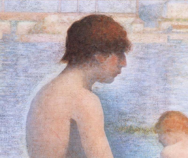 Georges Seurat Detail of Bather Norge oil painting art